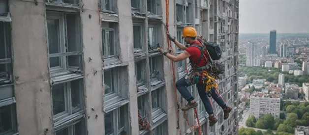 Prace alpinistyczne w budownictwie mieszkaniowym Warszawy — przykłady realizacji